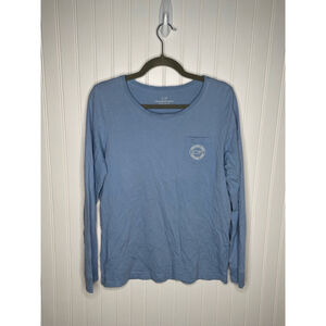 Women's Vineyard Vines Long Sleeve T-Shirt Size M Blue